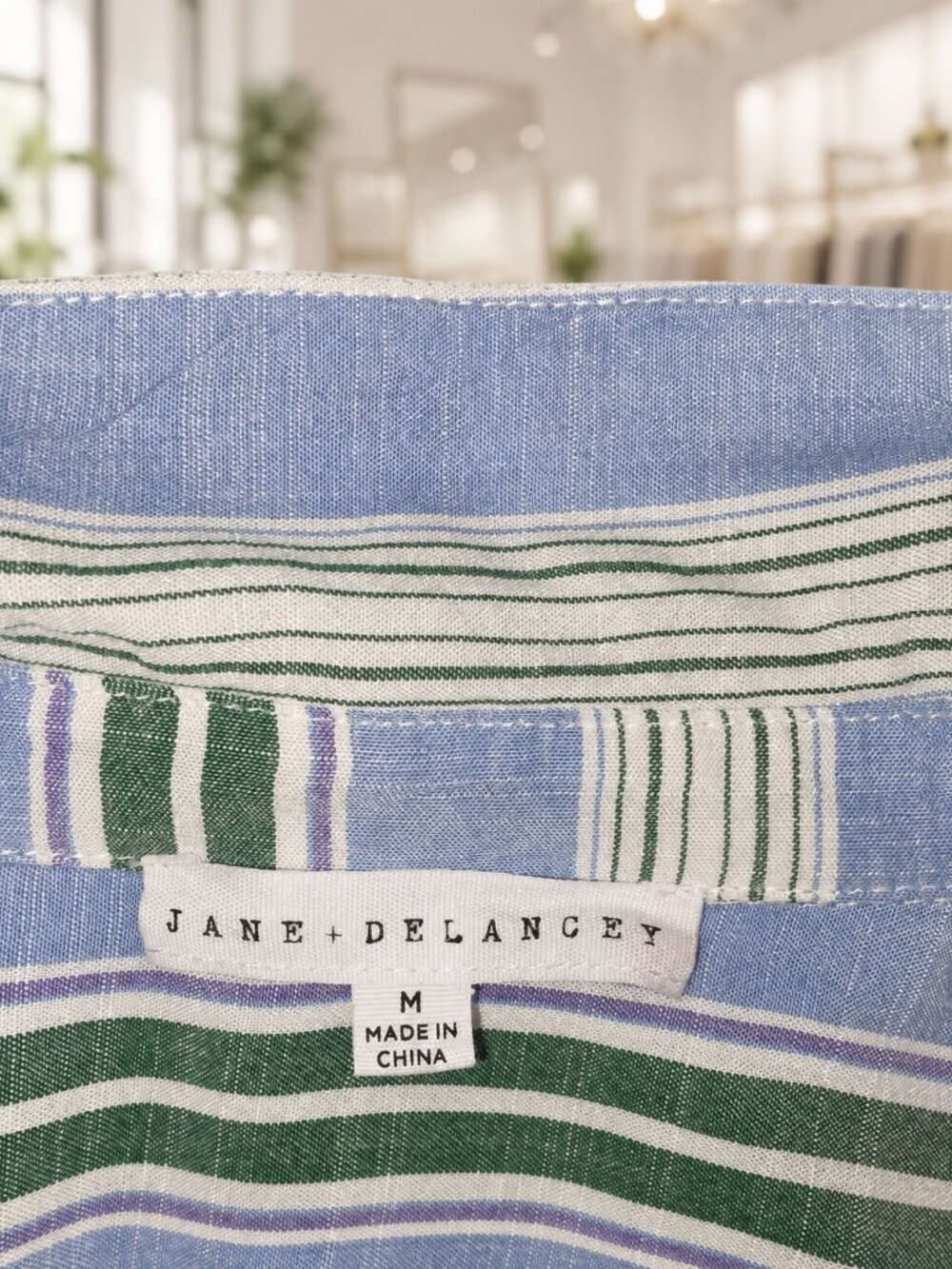 Jane + Delancey Striped Button Front Shirt – Size Medium - Picture 6 of 6